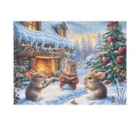 Pareja de Ardillas Pino Bosque Vida Silvestre Naturaleza Salvaje Puzzle 500 Piezas para Adultos Divertido Creativo Y Relajante Actividades Diarias Y Pasatiempos 500 PCS（52×38cm）