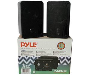 PAREJA DE CAJAS IMPERMEABLES Y RESISTENTES A. EL AGUA È A. EL SOL PARA INTERIOR O EXTERNA PISCINA BARCO BALSA O ACTIVIDADES' COMERCIALES COMO HOTEL RESTAURANTE PIZZERÍA CERVECERÍA BAR HELADERÍA A. ÉL ABIERTO PYLE PLMR24B NEGRAS 15,00 CM 200 WATT RMS Y 400 WATT MAX A PAREJA DE ESCUCHA