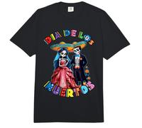 Pareja de Esqueletos del Día de los Muertos a Juego en Halloween Comfort Colors Adult Heavyweight T-Shirt