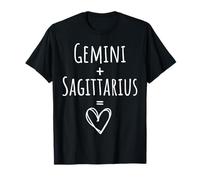 Pareja de Géminis y Sagitario Signo del Zodiaco a Juego Camiseta