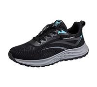 Pareja de Hombres de Primavera y Verano nuevos Zapatos Ligeros de Moda Antideslizantes para Caminar Zapatos de Edad y Ancianos Botas Descanso Nieve Hombre (Black, 44)