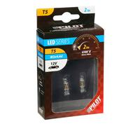 Pareja De Lámparas Bombillas Para Tablero Led Blanco Zócalo Vidrio T5