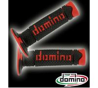 Pareja De Manillas De Moto Off Road Cross Domino Bicolor Negro Rojo