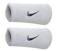 Par De Puños Alto Tenis Padel Nike Swoosh Doublewide Trapo de Nariz Blanco Bl