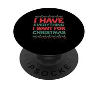 Pareja de Navidad a Juego con Texto en inglés I Have Everything I Want For PopSockets PopGrip Adhesivo