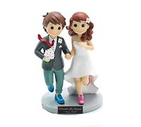Pareja de novios Running, figura de novios PERSONALIZADA grabada con nombres y fecha. Figura de boda original