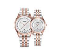 (Pareja de oro) Relojes elegantes para hombre SINOBI, modelos de pareja, movimiento de cuarzo de Japón,