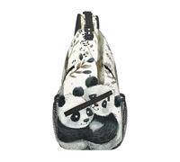Pareja De Pandas De Plantas Bolso Cruzado Bandoleras Bolsos Cruzados Unisex Bolso De Pecho Para Correr Hombre Uso Diario