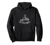 Pareja de Pato tierno corazón línea Arte - Cute Ponds Love Sudadera con Capucha
