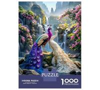 Pareja de Pavos Reales fantásticos 1000 Piezas Paquete De Puzzle Puzzle para Adultos, Cartón Extra Grueso - Antiestrés Y Viajes, Genial para 12+ Años 38x26cm/1000pcs