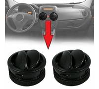 Pareja de rejilla de ventilación del difusor de aire central (2X) compatible con Fiorino, Qubo, Nemo, Bipper OE: 735461076, 8265.JJ