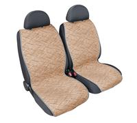 Pareja De Respaldo Fundas Universales Para Asientos Delanteros De Auto Beige