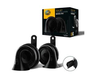 Pareja De Trompetas Claxon 12V HELLA Con Conector-OE RENAULT CLIO II-III KANGOO