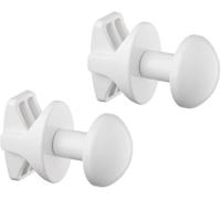 Pareja Handy Grip baño - 2 toalleros para radiadores de baño, se fijan Directamente al radiador de baño - Blanco