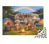 Pareja jubilada Camping Puzzle Imposible,desafío para Adultos Interesante Entretenimiento Creativo 1000 Piezas Obra De Arte De Juego De para Adultos, Regalos A Partir De 14 Años 70x50cm/1000pcs