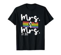 Pareja Lesbiana recién Casada señora y señora EST 2021 Camiseta