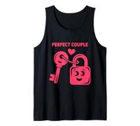 Pareja Lock and Key Love Heart Camiseta sin Mangas