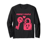Pareja Lock and Key Love Heart Manga Larga
