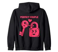 Pareja Lock and Key Love Heart Sudadera con Capucha