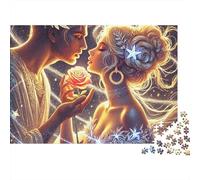 Pareja Puzzle 1000 Piezas Rose Pareja Cartón Reciclado para Toda La Familia Regalo Navidad para Decorar Mejor Regalo Oferta 52x38cm/1000pcs