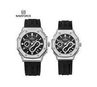 (Pareja-SWB) NAVIFORCE Nuevos relojes deportivos para amantes de la moda, correa de silicona suave,