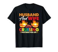 Parejas a juego Marido Esposa Cruising 2025 Vacaciones en crucero Camiseta