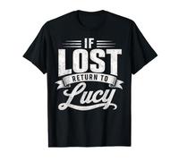Parejas a Juego si se Pierde, regresan a Lucy Divertido Personalizado Camiseta gráfica económica