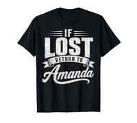 Parejas a Juego si se Pierden Regreso a Amanda Divertido Personalizado Camiseta gráfica económica