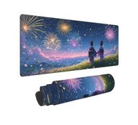 Parejas Alfombrilla Ratón 900x300x3mm Japón Alfombrilla Ratón,Grande Tapete Escritorio con Base de Goma Impermeable y Antideslizante,Precisión y Velocidad Sujeción Estable para PC,Oficina Decor 0E-659