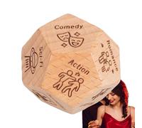 Parejas Dados para Cita Nocturna - Dados de elección de Alimentos y Actividades de Madera, Decisiones Divertidas para la Cena, Maravillosa del día de San Valentín, Regalo para Ella, cumpleaño