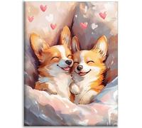 Parejas Diamond Painting Perro Diamond Painting adultos 70x90cm ,Pintar Por Numeros Adultos Manualidades ,Bordado Kit Completo Cuadro Diamantes ,Dibujos Con Diamantes Art ,Decoracin del Hogar C-Q629