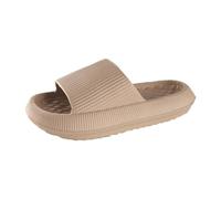 Parejas Mujeres Hombres Sólido Ducha Sala Casa Antideslizante Masaje Transpirable Suela Suave Secado Rápido Mocasines Cómodos Zapatos Planos, caqui, 41 EU