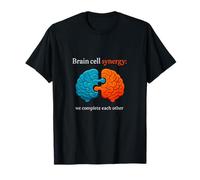 Parejas Una Célula Cerebral Rompecabezas Piezas Divertidas Novedad a Camiseta