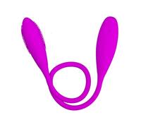 Parejas vibrador 7 modos consolador doble impermeable vibrador seguro consolador doble para parejas clítoris, anal, vaginal, pezón, juguete sexual de estimulador de punto G para mujeres lesbianas par