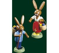 Parejita de Conejos Conejo de Pascua Decoración Pasuca Seiffen Nuevo 13021