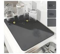 PARENCE.- alfombrilla absorbente para lavavajillas, escurridor de secado rápido - 30x40cm - superficie absorbente y antideslizante, color aleatorio, cocina, vajilla, barra