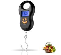 PARENCE.- Báscula Electrónica de Equipaje 40 kg - Gancho Digital Portátil con Pantalla LCD Retroiluminada | Báscula de equipaje compacta y precisa | Función TARE & HOLD | Viajes aéreos ideales