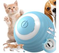 PARENCE.- Bola interactiva para Gatos y Perros - Recargable USB - 2 Modos automático y Manual - Rotación Inteligente - Luz LED Suave - Antiestrés y antiaburrimiento