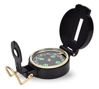 PARENCE - brújula para Senderismo con Tapa y Lupa - Ruido Fluorescente - Pantalla de Grados - brújula portátil para Acampar, Hacer Senderismo, navegación, búsqueda de Caminos - Negra