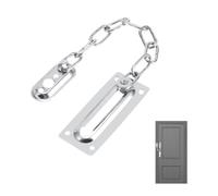 PARENCE. Cadena de cerradura de acero inoxidable - Limitador de apertura con botón de liberación - Cerradura para casa, apartamento y hotel - Acabado cromado pulido