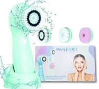 PARENCE - Cepillo eléctrico facial - Cuidado de la piel - 3 cabezas - 2 velocidades - Exfoliante/exfoliante - limpieza - calmante - masaje y bienestar - carga USB y soporte de almacenamiento
