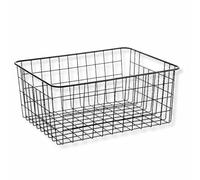 PARENCE.- Cesta de Almacenaje Metálica - Organizador Rectangular 36x29x15,5 cm - Cesta de Almacenaje Multiusos para Baño, Oficina, Cocina y Decoración - Acabado Mate