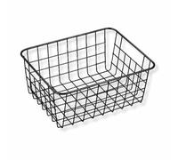 PARENCE.- Cesta de almacenamiento de metal - Organizador rectangular 28x22x12,5 cm - Contenedor de almacenamiento multiusos para baño, oficina, cocina y decoración - Acabado mate