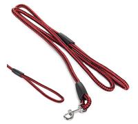 PARENCE.- Correa de Nylon para Perros de Alta Resistencia con Mango/Correa para Mascotas - 1m20, Rojo y Negro