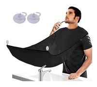 PARENCE.- Delantal de Barba de Hombre Sin Ventosas - Peluquero, Babero, Accesorios de Afeitado - Negro