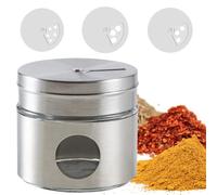 PARENCE.- Dispensador de Especias de Acero Inoxidable - Tarro Multifunción con Diferentes Agujeros para Sal, Pimienta, Curry, Cebollino - 6 x 5 x 5 cm