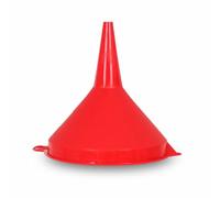 PARENCE.- Embudo de plástico grande de 16 cm - caño + agujero para colgar - cocina, garaje o embudo de líquidos - color aleatorio (rojo, azul, verde, naranja)