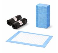PARENCE - Empapadores de Entrenamiento para Cachorros 33 x 45 cm - 100 Piezas + 30 Bolsas Higiénicas para Excrementos - Alfombrillas Absorbentes para Entrenamiento de Mascotas Pequeñas - 130 Piezas