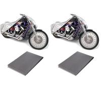 PARENCE.- Funda Impermeable para Moto y Bicicleta 205x125 cm - Protección Exterior e Interior Resistente a los Rayos UV, al Polvo y a la Intemperie - Funda Ligera de Aluminio con Cierre (Paquete de 2)