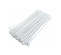 PARENCE.- Juego de 100 bridas de plástico - 100 piezas, abrazaderas, bridas, Rislan - 100x2,5mm, blanco